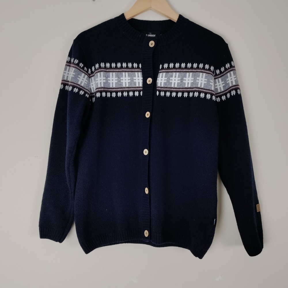 Ivanhoe of Sweden Lambswool Long Sleeve Cardigan Size 40 Sweater